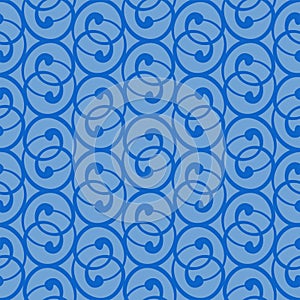 Seamless pattern with Volutes in 2 colors photo