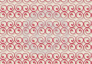 Seamless pattern with Volutes in 3 colors photo