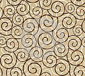Seamless Pattern with Volutes in 4 colors photo