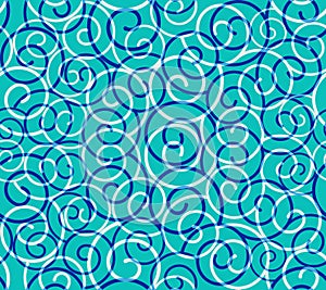 Seamless Pattern with Volutes in 4 colors photo