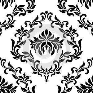 Seamless pattern. Wallpaper in vintage style. Background Damask.