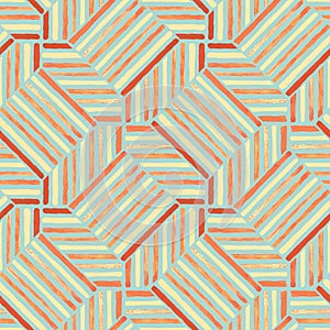 Seamless pattern of watercolor blue stripes
