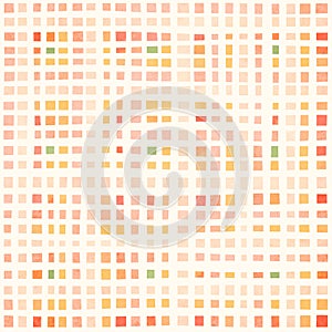 Seamless pattern of watercolor pink and red squares