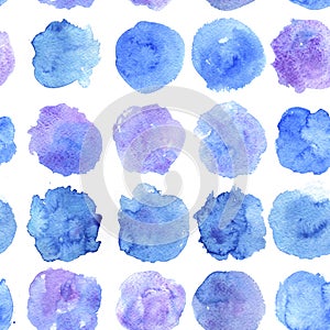 Seamless pattern with watercolor spots