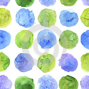 Seamless pattern with watercolor spots