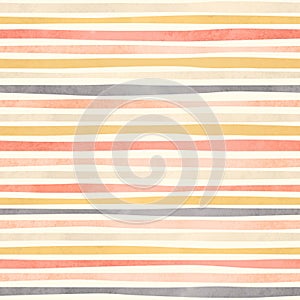 Seamless pattern with watercolor stripes