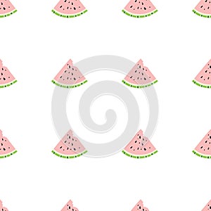 Seamless pattern watermelon slices photo