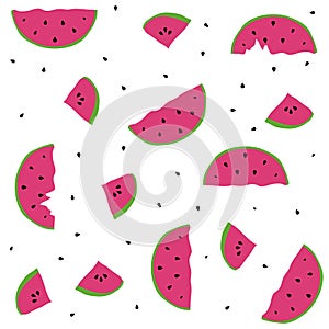 Seamless pattern watermelons photo