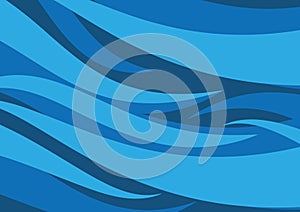 Seamless pattern with wavy background, blue, light blue