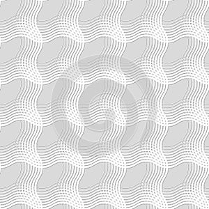 Seamless pattern of wavy lines. Geometric background.