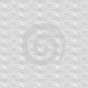 Seamless pattern of wavy lines. Geometric background.