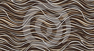 Abstract Wavy Lines Pattern Brown and White