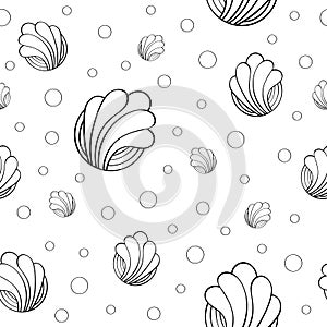 Seamless pattern on a white background with interesting patterns. cheerful abstract seamless pattern