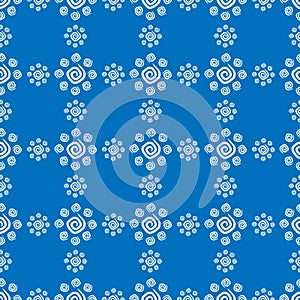 Seamless pattern white curlicues
