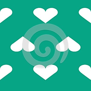 Seamless geometric pattern with hearts. Vector repeating texture. CMYK photo