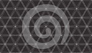 Seamless pattern with White Intersecting Lines on Black background