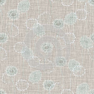 Seamless pattern of wild small green flowers on a light beige background. Floral background. Watercolor