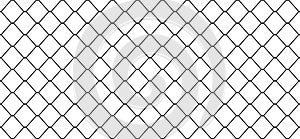 Seamless Pattern Wire Mesh Chain link Fence vector isolated wallpaper background