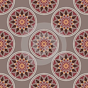 Seamless pattern withcolored coins.