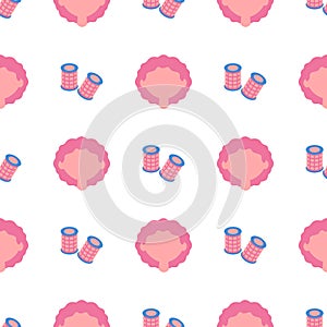 Seamless pattern for womens beuty salon or hair salon. Vector illustration