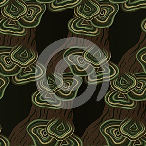 Seamless pattern with wood growths. Vector.