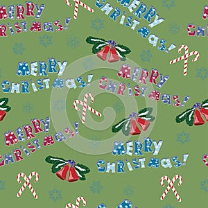 Seamless pattern with xmas design.