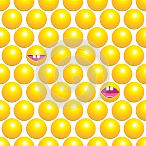 Seamless pattern with yellow circles