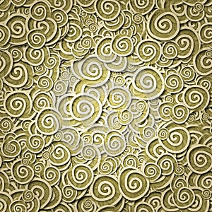 Seamless pattern yellow curles