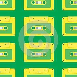 Seamless pattern of yellow tape