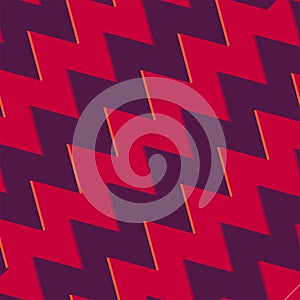 Seamless pattern zigzag illutration red purpple photo