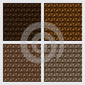 Seamless Patterns 3D Triangle Earth Tone Brown Color Backgrounds