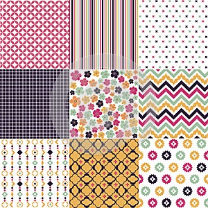 Seamless patterns with fabric texture