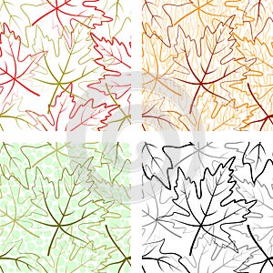 Seamless Patterns, Maple Leaves