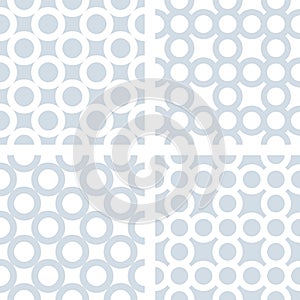 Seamless patterns set. Abstract geometric textures