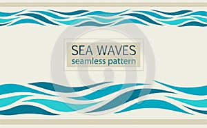 Seamless patterns with stylized sea waves