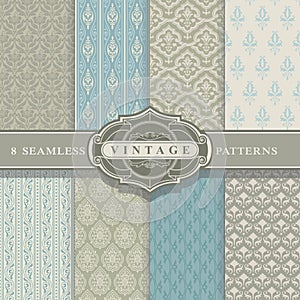 Seamless Patterns. Vintage Set.