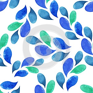 Seamless patterns with watercolor wave spots