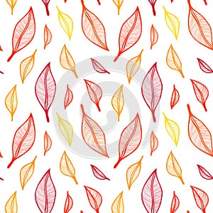 Seamless patterns wich leaves