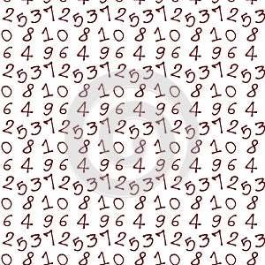 Seamless patternwith number alphabet