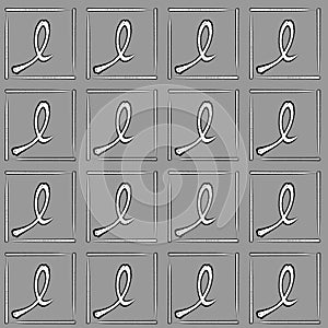 Seamless pattern with graphic monochrome