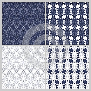 Seamless patternwith oriental motif. photo