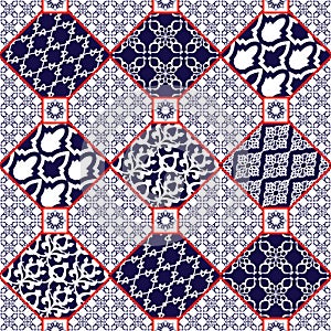 Seamless patternwith oriental motif. photo