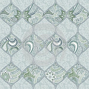 Seamless patternwith oriental motif. photo