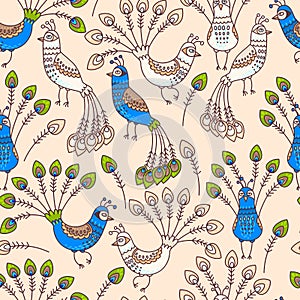 Seamless peacocks