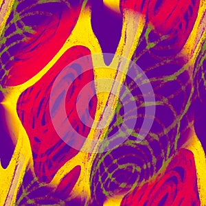 Seamless Pensil Image. Anatomic Ornate Pattern. Scrawl Pensil Image. Topographic Fractal Background. Stylish Artwork. Psychedelic