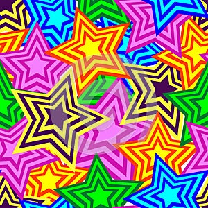Seamless pentagram background