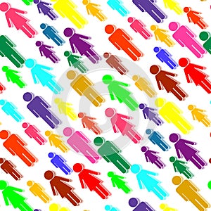 Seamless people pattern