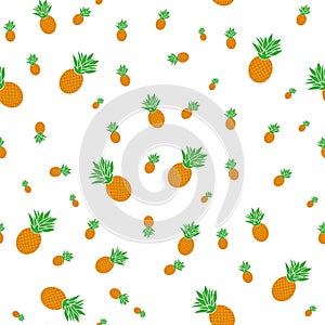 Seamless pineapple pattern for textile fabric or wallpaper backgrounds