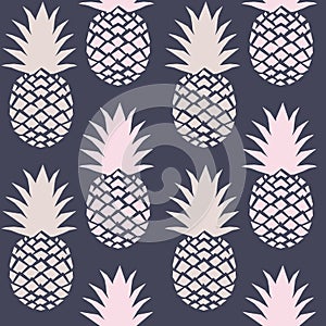 Seamless pineapple pattern for textile fabric or wallpaper backgrounds