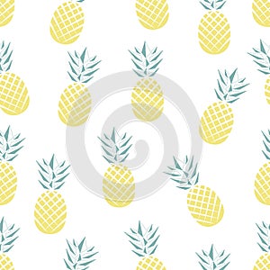Seamless pineapple pattern in vector